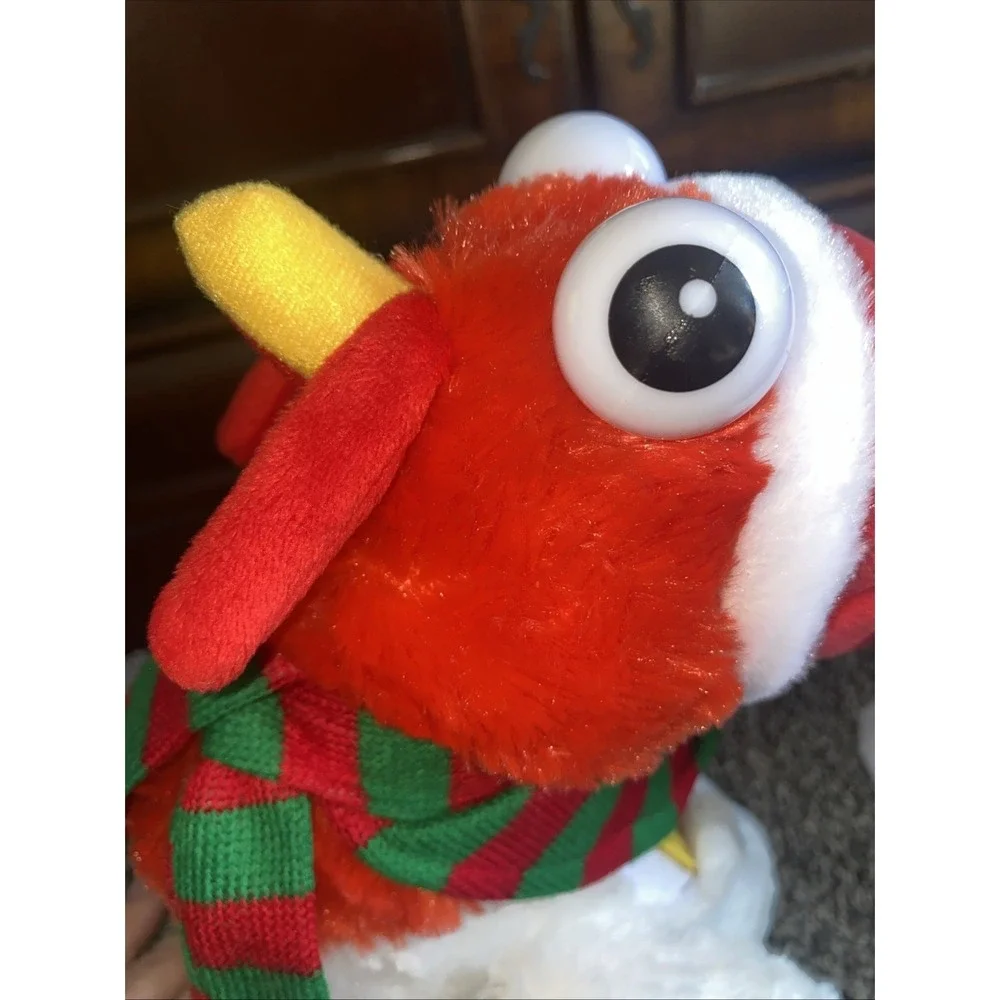 Gemmy Christmas Singing & Dancing Chicken Egg Laying Hen Plush *WORKS* W/3 Eggs